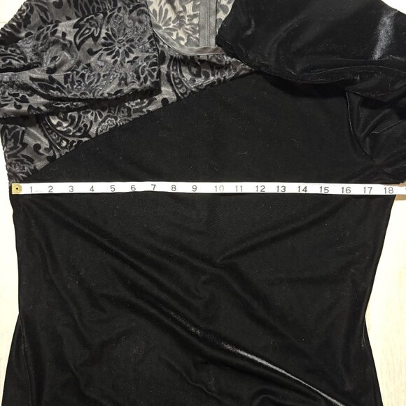 Womens SZ 12 Velvet dress Long Sleeves Evening Elegant Formal Wear holiday - Picture 10 of 12
